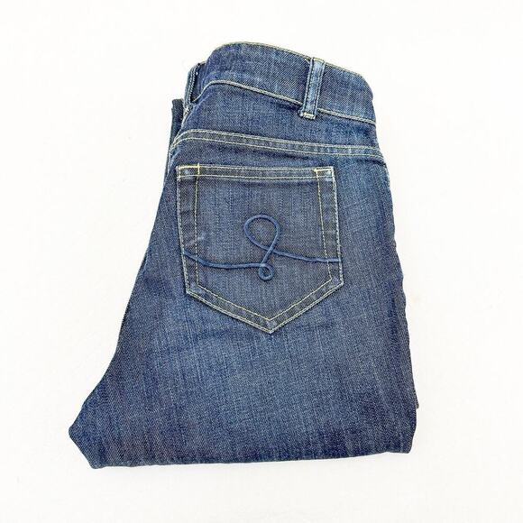 Lilly Pulitzer Main Line Fit Flare Dark Wash Denim Jeans Size 6 - Picture 1 of 8